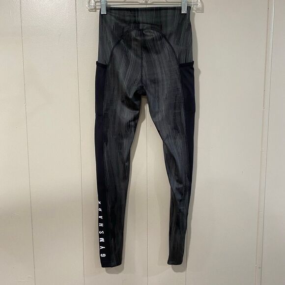 Gymshark Gray Black Patterned High Rise Leggings Size XS - Picture 6 of 7